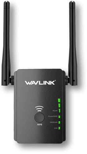 WAVLINK WiFi Extender Booster, N300 WiFi Booster with Single Band, 2 Antennas, Router, Repeater and AP mode, MIMO, for Indoor 100m