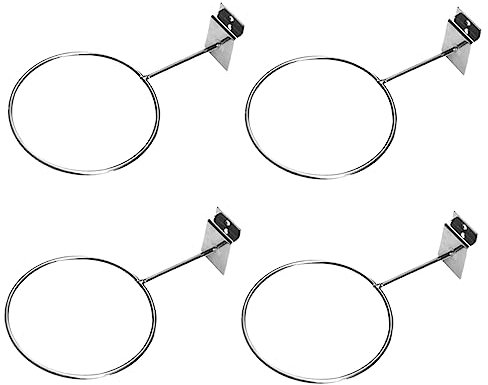 Toddmomy 4pcs Slotted Cricket Rack for Basketball Rack Holders for Wall Mounted Use Balls Display Holders