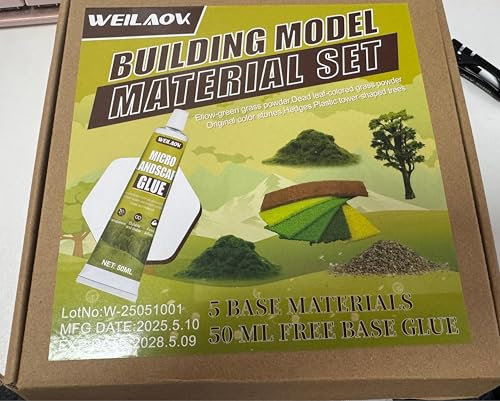 4 Pezzi Erba Finta+100ml Colla per Modellismo, Colla per Erba Statica, Modellismo Ferroviario, Modellismo Statico, Un Modello per Ogni Scenario, Per la decorazione alberi modellismo, 3-5 MM