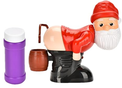 Santa Claus Bubble Blower, Blase Maschine mit lustigen Lichtern und Musik, automatische Seifenblasenmaschine, passend für Weihnachten, lustige Parteien und Kinder Geschenke