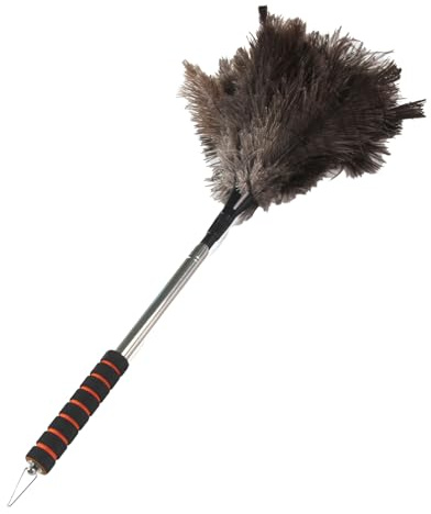 Spolverino Estendibile - 155 cm Mop Morbido per Spolverare,Piumino con Manico Lungo per Soffitto Ventilatore Zoccolo Tapparella Griglia Auto Esterno Rimozione Animali Domestici Pulizia Casa