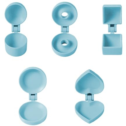 Generisch 5 Stück Cake Pop Formen, Cake Pop Mould, Runde Quadratische Herz Cak-e P-op Form, Cak-e Po-p Presse, Cakepop Maker, Einfache Entformung Dessert Helf-er Für Hochzeiten Geburtstage Partys