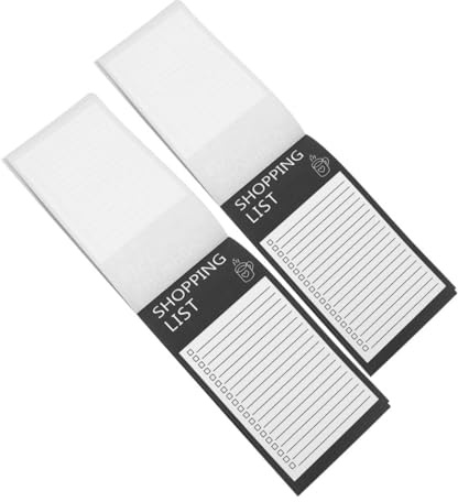 GRIRIW 2 Stück Magnetische Notizblöcke mit Stilvollem Design Wiederverwendbare Kühlschrank Magnet Einkaufslistenblöcke Englisch Praktische to do Listen für Lebensmittel und
