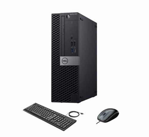 Dell Optiplex 5060 SFF - Ordenador de sobremesa (Intel Core i5-8500, 8 GB de RAM, 256 GB SSD, WiFi, Bluetooth, teclado QWERTY de EE.UU., Windows 11 Pro (reacondicionado)