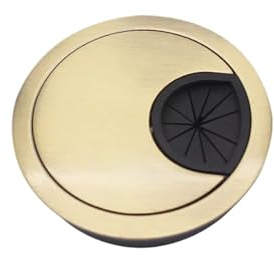 Cable Hole Cover 1Pcs Desk Wire Hole Cover Base 50/53/60mm Computer Table Grommet Cable Port Furniture Hardware Zinc Alloy(Antique Brass,50mm)