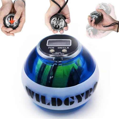 Exerciseur De Main À Boule De Couple, Puissance De Poignet À Démarrage | Exerciseur de main Gyro Ball à démarrage automatique – Entraîneur de puissance de poignet à balle de couple,