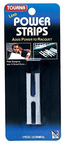 Tourna Unique Lead Power Strip Tennis Racquet Racket Tape 3.62 g Each 6 Pack