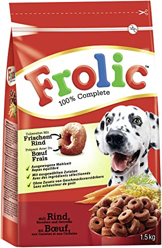 Croquettes Frolic Semi-humide au boelig;uf pour chien adulte 1.5 Kg
