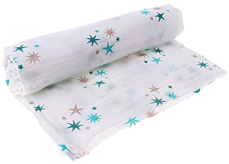 Eyand Swaddle Decke Neugeborene 6 Schicht Muslins Badetücher Schöne Muster-Druck Unisex für Jungen oder Mädchen - 47 in x 47 in - Ultra Soft