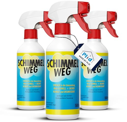Plid Schimmelentferner chlorhaltig 1,5 L | Schimmelspray für Wand & Bad | Mit Aktiv-Chlor | Entfernt Schimmel & Stockflecken | Innen & Außen | Fliesen, Fugen & Tapeten, Putz