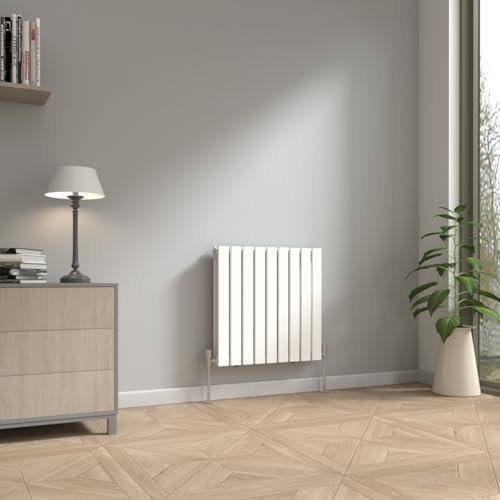 NRG 600 x 612mm Horizontal Radiator Gloss White Double Modern Flat Panel Bathroom Central Heating Heater Radiators