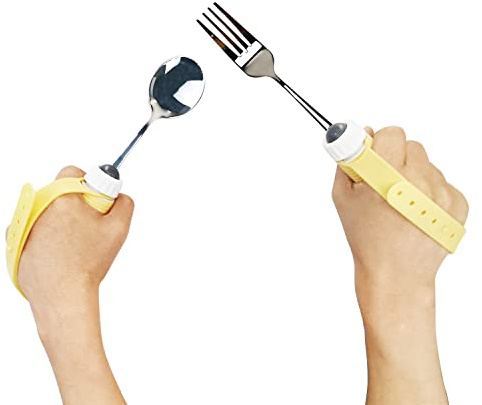 Fstcrt Cutlery for Parkinson Patients-Set, rutschfester Löffel und Gabel für ältere Menschen, Geeignet für ältere Menschen, Behinderte, Parkinson-Krankheit und Arthritis-Patienten, Geschirr für Kinder