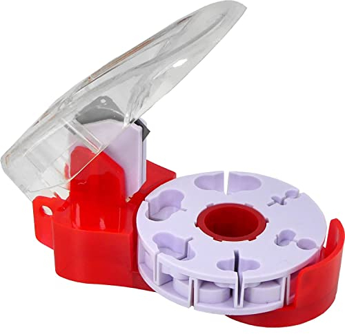 GD-Import Tablettenteiler 14Größen Tablettenspalter Pillenschneider Edelstahlklinge Pillen, 14 Größen, Rot Weiss