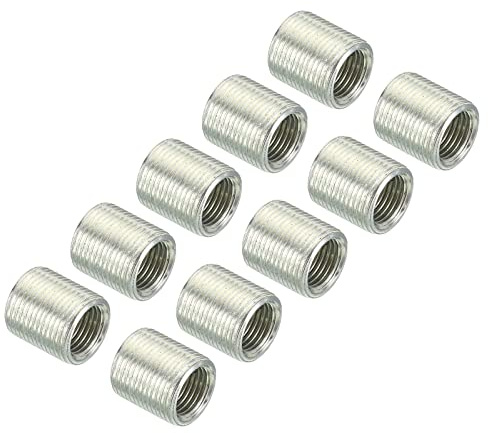 PATIKIL M14 to M10 Thread Adapters Sleeve Reducing Nut, 10 Pack 15mm Screw Conversion Nut Threaded Tube Coupler Connector Pipe Fitting