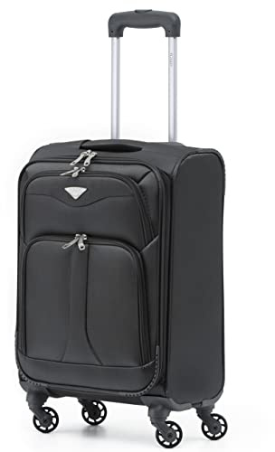 Flight Knight Lightweight 4 Wheel 800D Soft Case Suitcases Anti Crack Cabin & Hold Luggage Options Approved for Over 100 Airlines Including easyJet, BA & Many More!
