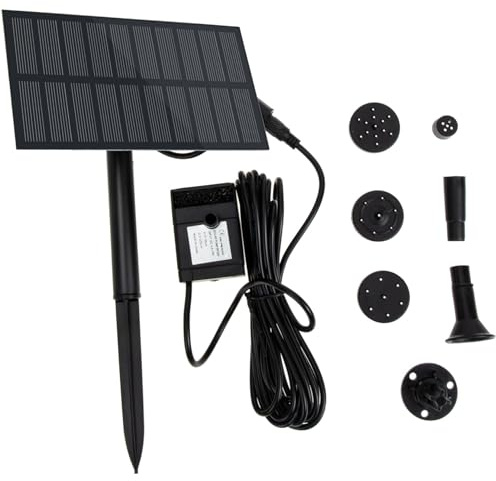 BESPORTBLE Solarwasserbrunnenpumpe 1,5w mit Abs Material Energiesparend und Einfaches Design 260l/h Leistung für Gartenteiche und Vogelbäder im Außenbereich