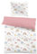 Yasida Juego de ropa de cama con diseño de arco iris de 135 x 200 cm, color rosa con rayas de arcoíris, nubes, estrellas, lunas, corazones para niñas, funda nórdica de 135 x 200 cm y funda de almohada