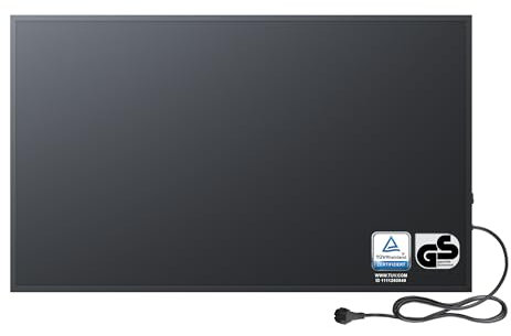 BR Bringer Infrarotheizung 800 Watt - Infrarot Elektroheizung Energiesparend - TÜV & GS - Deutsche Qualitätsmarke (schwarz)