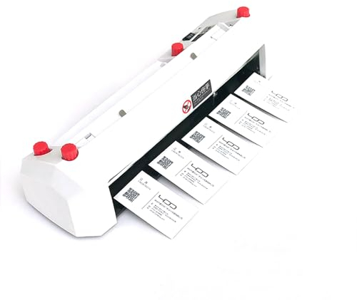 oiakus Elektrische Visitenkartenschneidemaschine, Visitenkartenschneider, Automatische Bindemaschinen, 300 G Büropapierschneider, Für Unternehmen/Einladung/Mitgliedschaft