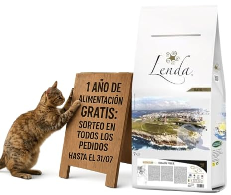 Lenda Gato Adult Farm Poultry 7Kg - Pienso SIN Cereales para Gatos Adultos | Comida Natural con Botánicos y Probióticos | Hipoalergénico