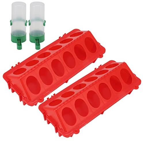 2 set kycklingvattenmatare, flip top kycklingmatare, automatisk diskautomat för baby chick, anka och vaktel (M Waterer 90ML)