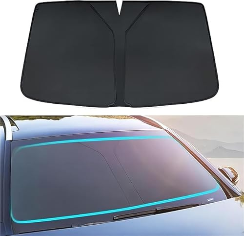 WUHHBPOL Car Windscreen Sun Shade, For Volvo V40 Front Windshield Sunshade, Blocks UV Rays Sun Visor Protector, Keep Vehicle Cooler,Black