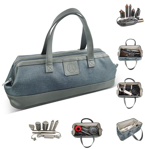 Foyer Nuage Reise-Haartrocknertasche für Dyson Supersonic, tragbare wasserdichte Aufbewahrungstasche für Dyson Airwrap, Haarwerkzeug-Tasche für Shark Flexstyle (Grau)