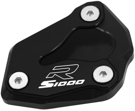 YUEVABDE Ständerverlängerungspolster Für B&MW S1000R S1000RR S1000 R S1000 RR 2019-2024 Motorrad Ständer Seitenständer Vergrößerungsplatte Fuß Vergrößern Verlängerungspad(S1000R Black)