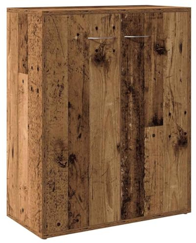 vidaXL Aparador de Madera contrachapada Madera Envejecida 60x30x75 cm, Armario, Armario de Almacenamiento, Armario Auxiliar, Armario aparador