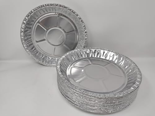 Foglish Home & Garden 25 x Aluminium Foil 10 Round Pie Flan Tart Plates Trays Tin Kitchen Baking Airfryer BBQ 248x25mm