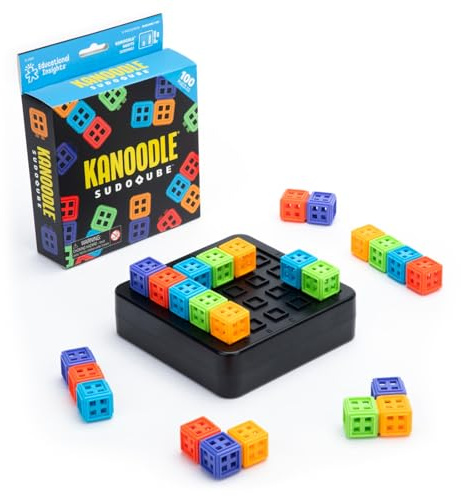 Educational Insights Kanoodle SudoQube | 3D Brain Teaser Puzzles for Kids Ages 8-10, Travel-Friendly Pocket Sudoku Game, Brain Games for Adults, Teens, and Kids