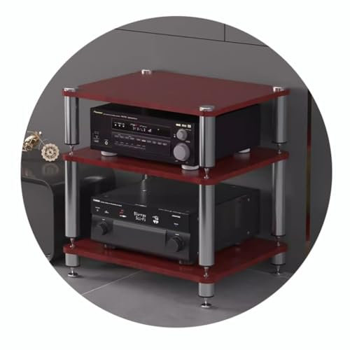 Étagère HiFi AV – Rack audio vidéo 2/3/4 niveaux pour tourne-disque et haut-parleur, meuble HiFi robuste pour home cinéma et solutions de rangement de composants