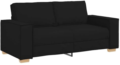 vidaXL Canapé 2 Places Noir 180x78x84 cm Tissu