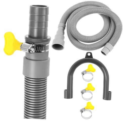 SHINEOFI 1Set Washing Machine Drain Hose Kit Flexible Drain Hose Extension with Adapters Clamps for Easy Installation Compatible with Dishwashers Sinks