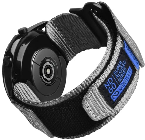 Nereides 22mm Watch Strap Compatible with Garmin Vivoactive 4/Forerunner 255 265 570/Venu 4 3 2, Compatible with Amazfit GTR 4 3 2/Bip 6 5, Compatible with Huawei GT 6 5 4 3 2/Watch 4 3 2 (Grey)