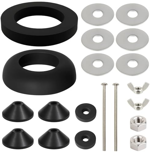 20-Pack Toilet Cistern Seal, Toilet Seal, Toilet Washer, Plumbing Washers and Seals, Toilet Flush Seal, M6 Rubber Washer, Rubber Washers for Plumbing