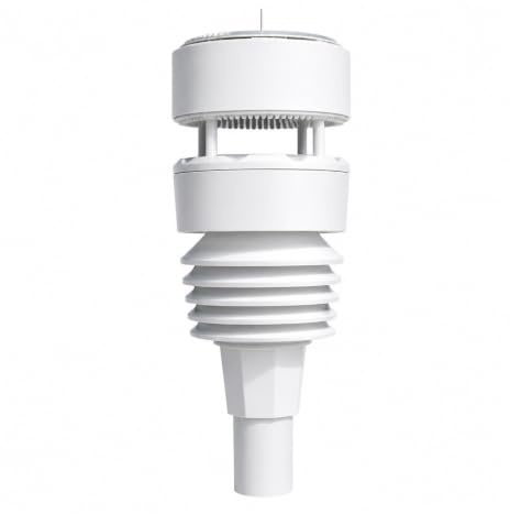 AMRTTWY Pluviometro Esterno, Anemometro Wireless da Esterno con Sensore Stazione Meteorologica WS90 7 in 1