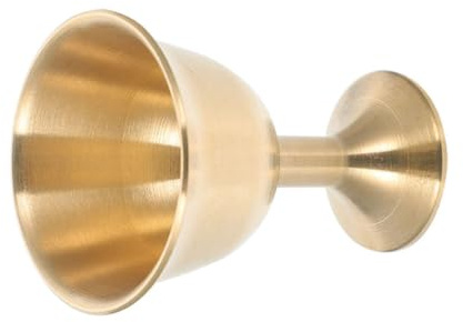 Artibetter Copa de Latón del Templo Dorada, Cáliz Retro Elegante de Mesa
