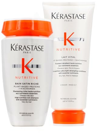 Kérastase Bain-Satin 2 und Lait-Vital (Shampoo und Pflegespülung) Doppelpack