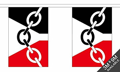 Flagtex Black Country Fabric Bunting – 9m with 30 Flags – Premium Indoor & Outdoor Decoration