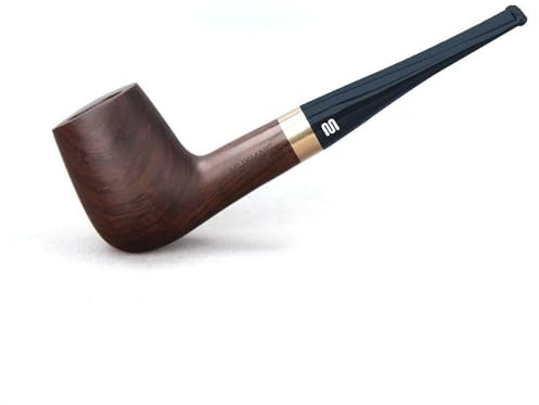MUXIANG Straight Tobacco Pipe Ebony Wooden Pipe Handmade Pipe 9mm Filter 10 Pipe Cleaning Tools AC0015