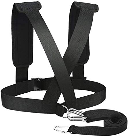 LIOOBO Sprintgurt Fitness Widerstandsbänder Trainingsseil Schultergurt Widerstandstraining Schnelligkeitstraining für Laufen Krafttraining Bodybuilding