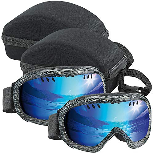 Speeron Ski-Brillen: 2er-Set Superleichte Hightech-Ski- & Snowboardbrillen inkl. Hardcase (Snowboard-Brillen, mit UV-Schutz, Schutzbrille)