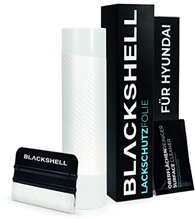 Blackshell® Ladekantenschutz Folie passend für Hyundai Santa Fe | Typ TM | 2018-2023 (auch Facelift) Carbon weiß - passgenauer Stoßstangenschutz inkl. Set für Folierung