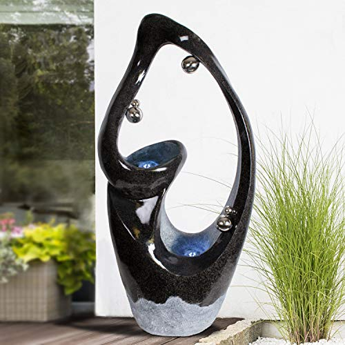 Gartenbrunnen Brunnen Zierbrunnen Zimmerbrunnen Springbrunnen Brunnen 230V Wasserfall Wasserspiel für Garten, Gartenteich, Terrasse, Balkon Sehr Dekorativ (Kugel-Fantasie)