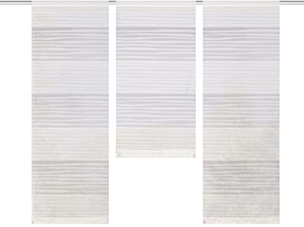 Gabi Kleinfenster-Set, halbtransparenter Stoff, Farbe: Weiß, Größe: 80 x 30 cm