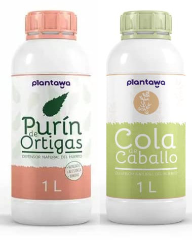 PLANTAWA Purín de Ortiga 1L + Cola de Caballo 1L | Solución Natural para Refuerzo y Mantenimiento de Superficies | Acción Eficaz y Seguro | Fácil Aplicación