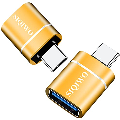 SIQIWO Adattatore da USB C a USB [2 pezzi], Adattatore USB Type C, Conversione da Thunderbolt 4/3 a USB 3.1/3.0/2.0 per MacBook Pro 2021 MacBook Air 2020, iPad Pro 2021, Galaxy S9/S8/Tab S3, Dell XPS