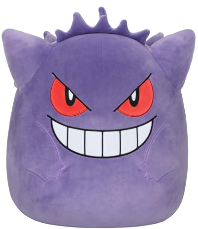 Squishmallows Pokémon x SQPK00004 - Gengar 35 cm, offizielles Pokémon, superweich, Violett
