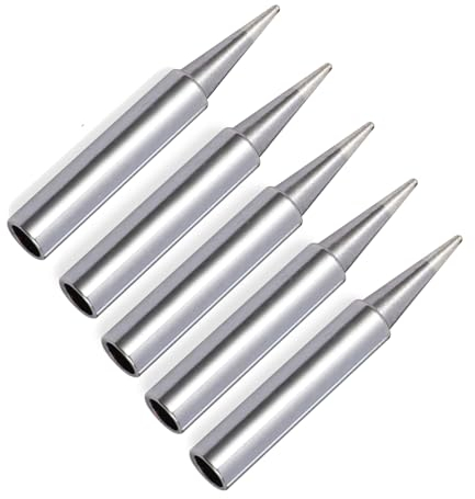 5Pcs Soldering Iron Tips, 900M Solder Tip Replacement, Solder Welding Replacement Tip Kit Use for Hakko, Radio Shack Solder Station etc (5PCS 900M-T-B)